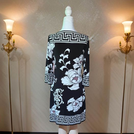 Floral Black Dress Size S