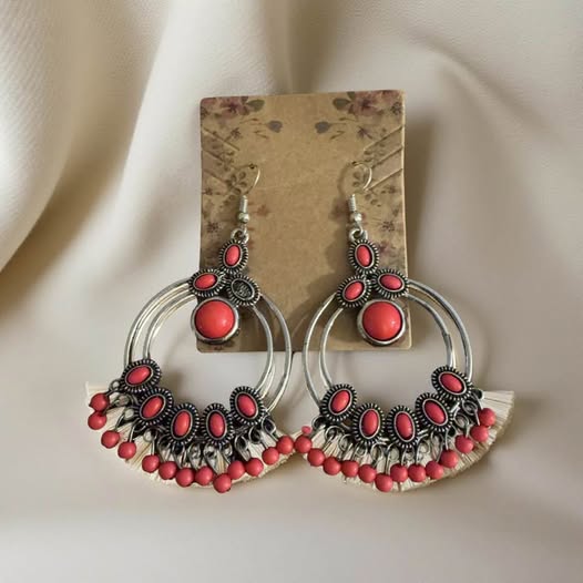 RED STONE EARRINGS