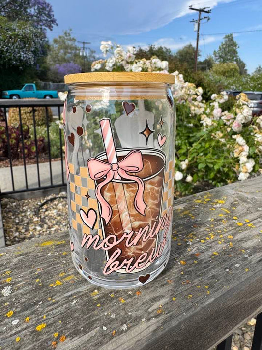 MORNING BREW GLASS CUP