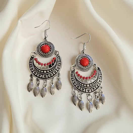 RED TASSEL EARRINGS