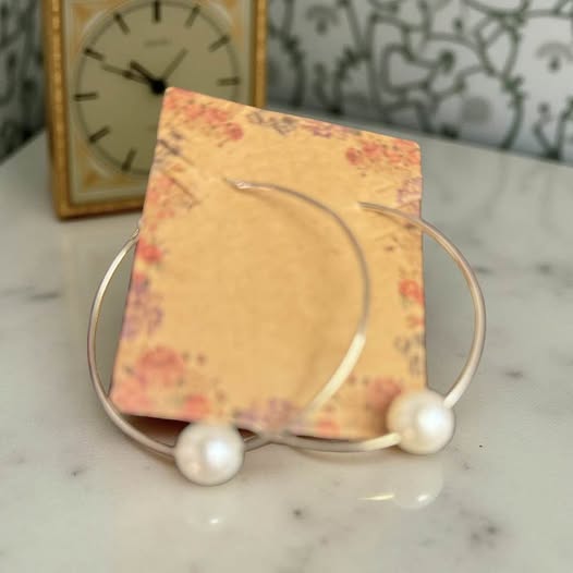 WHITE PEARL HOOPS