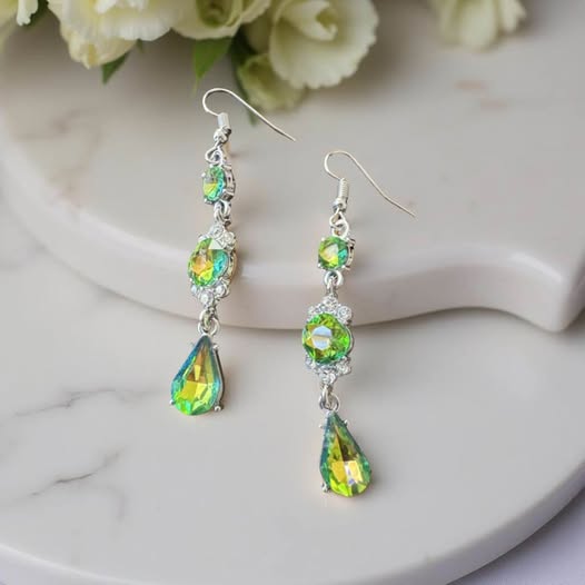 GREEN OIL SPILL EARRINGS