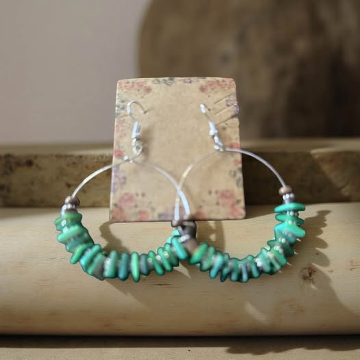 GREEN/BROWN EARRINGS