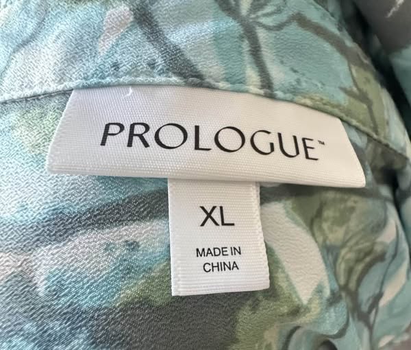 MULTI PATTERN BUTTON DOWN BLOUSE SIZE XL