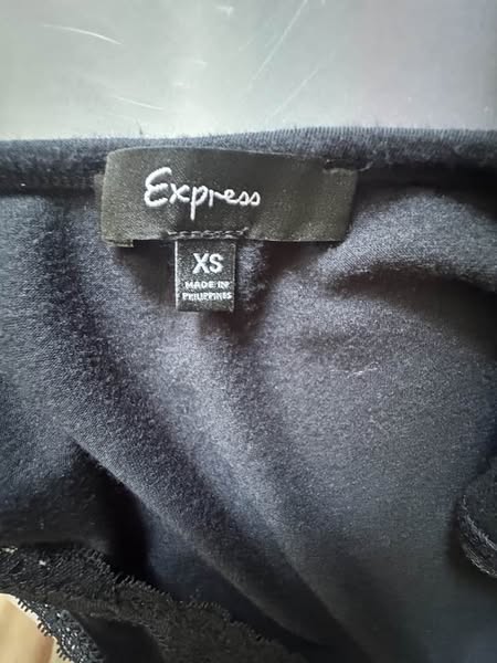 BLACK/SATIN TOP SIZE XS