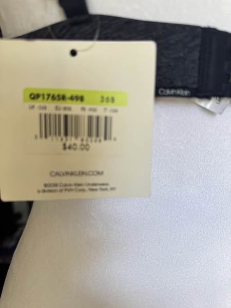 CALVIN KLEIN BLUE BRA 36B