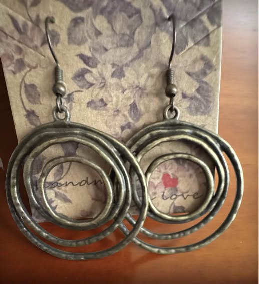 BRASS MULTIPLE CIRCLE EARRINGS