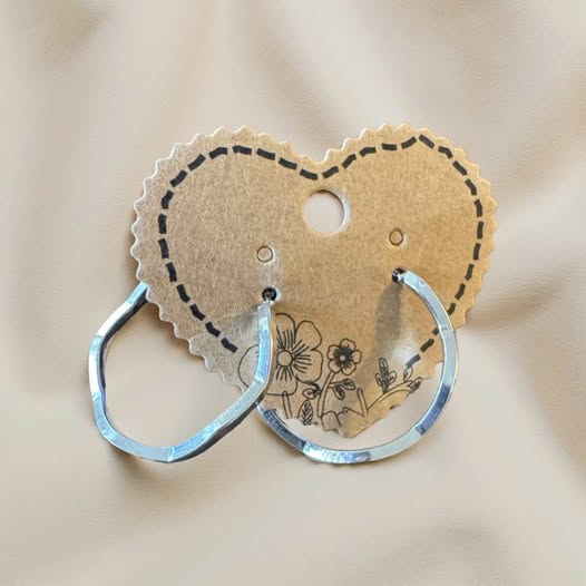 WONKY SILVER MINI HOOPS