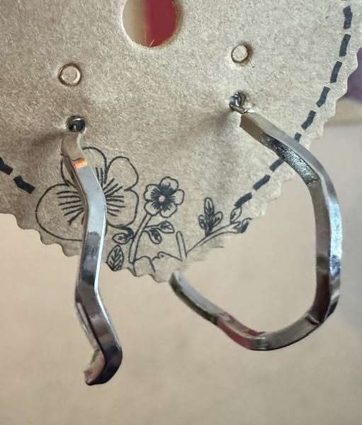 WONKY SILVER MINI HOOPS