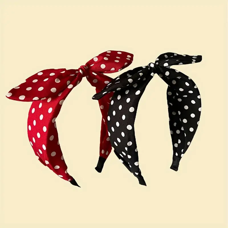 Knotted Vintage Polka Dot Headband