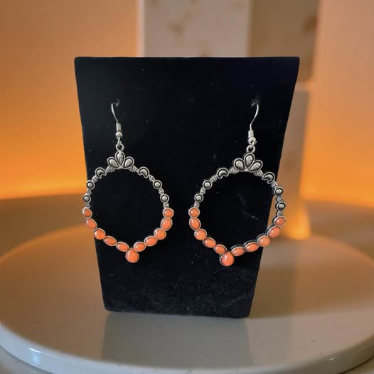 ORANGE STONE EARRINGS