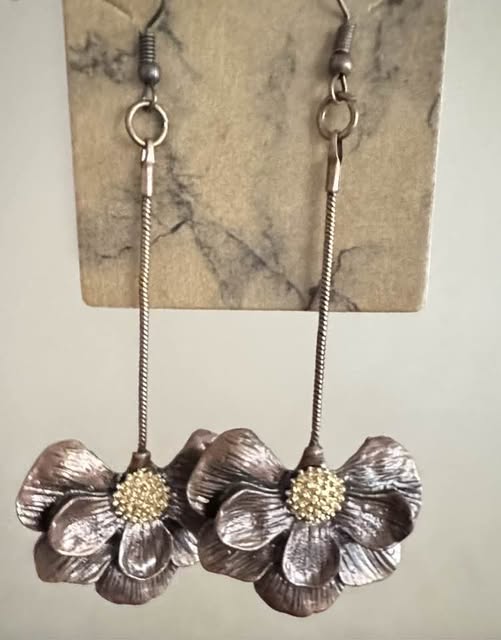 COPPER FLOWER EARRINGS