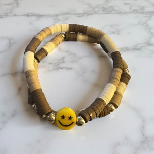 SMILEY BRACELET BROWN