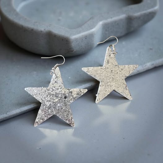 SILVER STAR EARRINGS