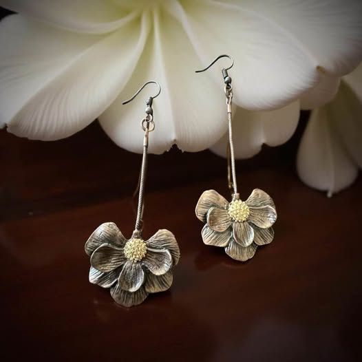 COPPER FLOWER EARRINGS
