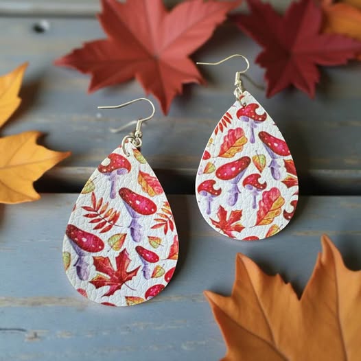 FALL HOLIDAY LEATHER EARRINGS
