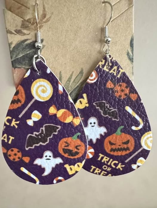 HALLOWEEN LEATHER EARRINGS
