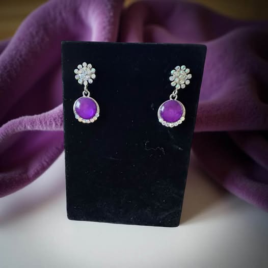 PURPLE GEM EARRINGS