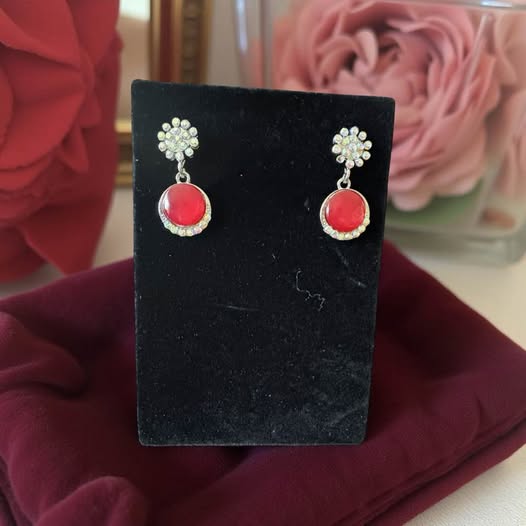 RED GEM EARRINGS