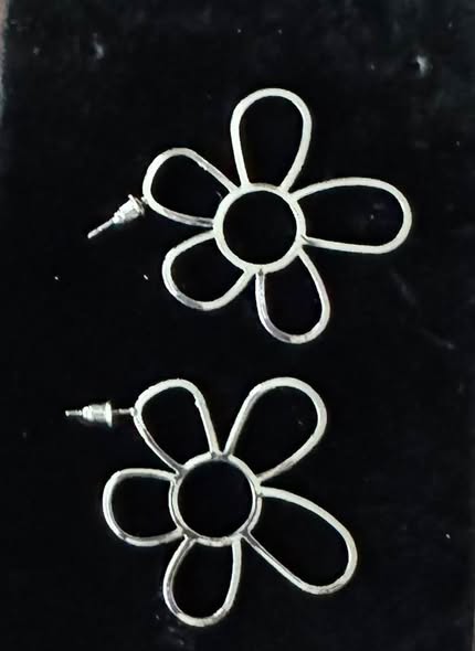 SILVER DAISY EARRINGS