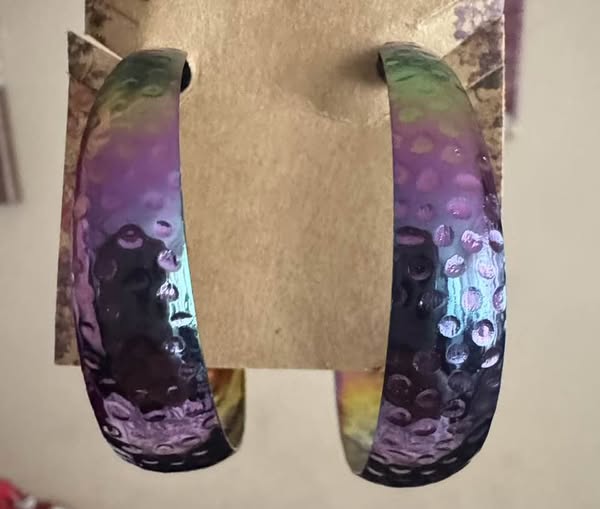 OIL SPILL GYPSY HOOPS