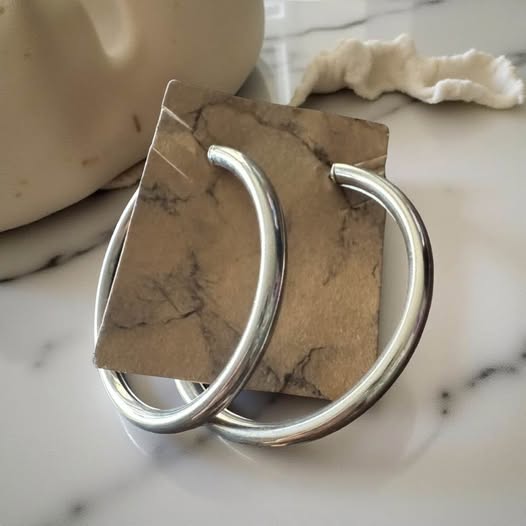 SILVER HALO HOOPS