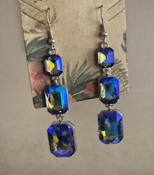 BLUE OIL SPILL EARRINGS