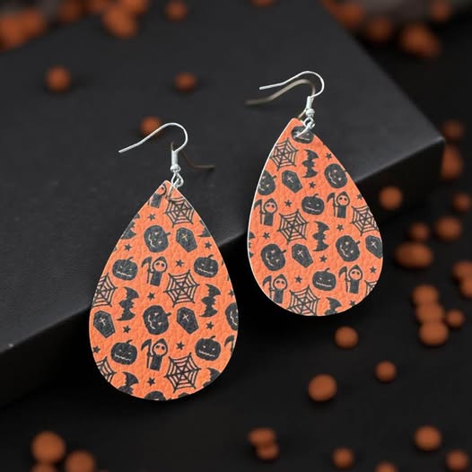 HALLOWEEN LEATHER EARRINGS