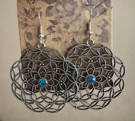 SILVER FLOWER EARRINGS