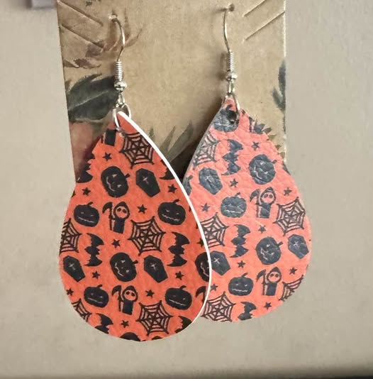 HALLOWEEN LEATHER EARRINGS