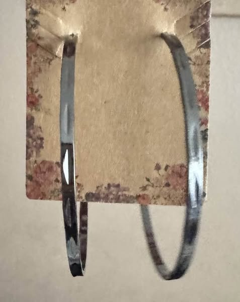 DARK SILVER HOOPS