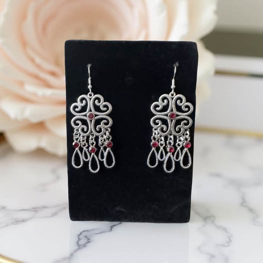 SILVER TASSEL EARRINGS