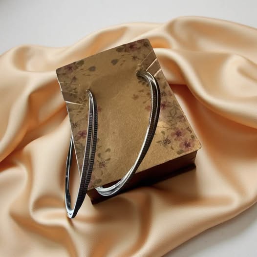 DARK SILVER DOUBLE TWISTED HOOPS