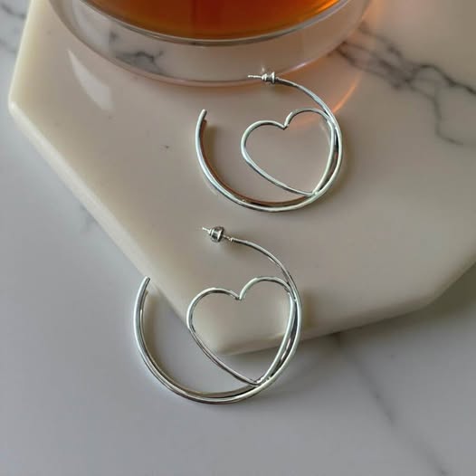 HEART IN HOOP SILVER