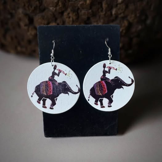 ELEPHANT WOOD EARRINGS