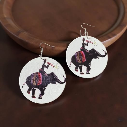 ELEPHANT WOOD EARRINGS