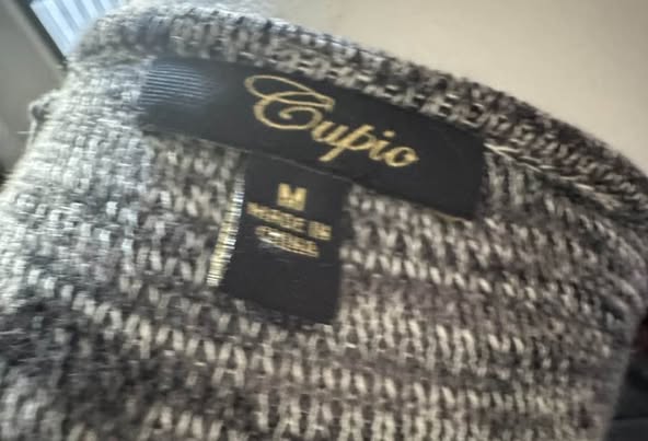 MULTI GREY SHORT SLEEVE CARDIGAN SIZE M