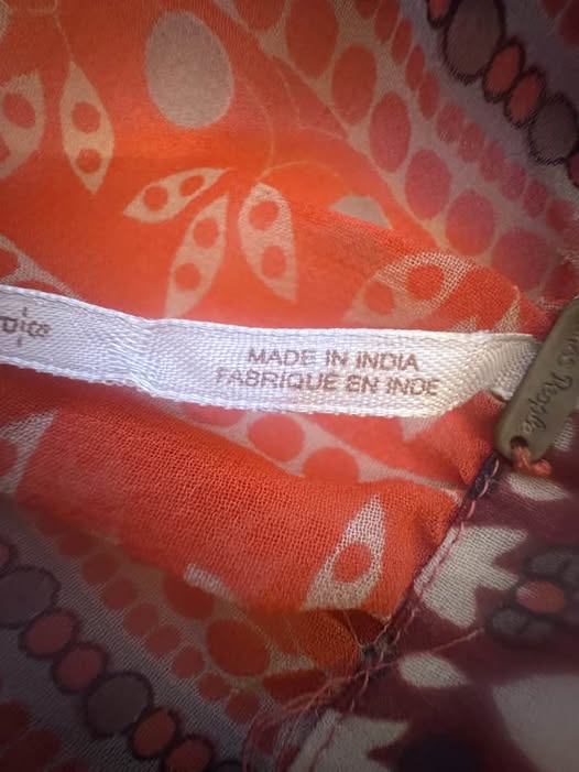 MULTI ORANGE BLOUSE SIZE S