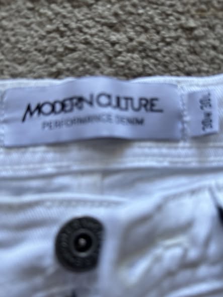 MEN'S FLEX LUXURY SKINNY FIT WHITE JEANS SIZE W30/L30