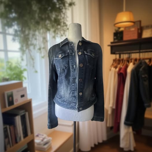 DISTRESS JEAN JACKET SIZE 2