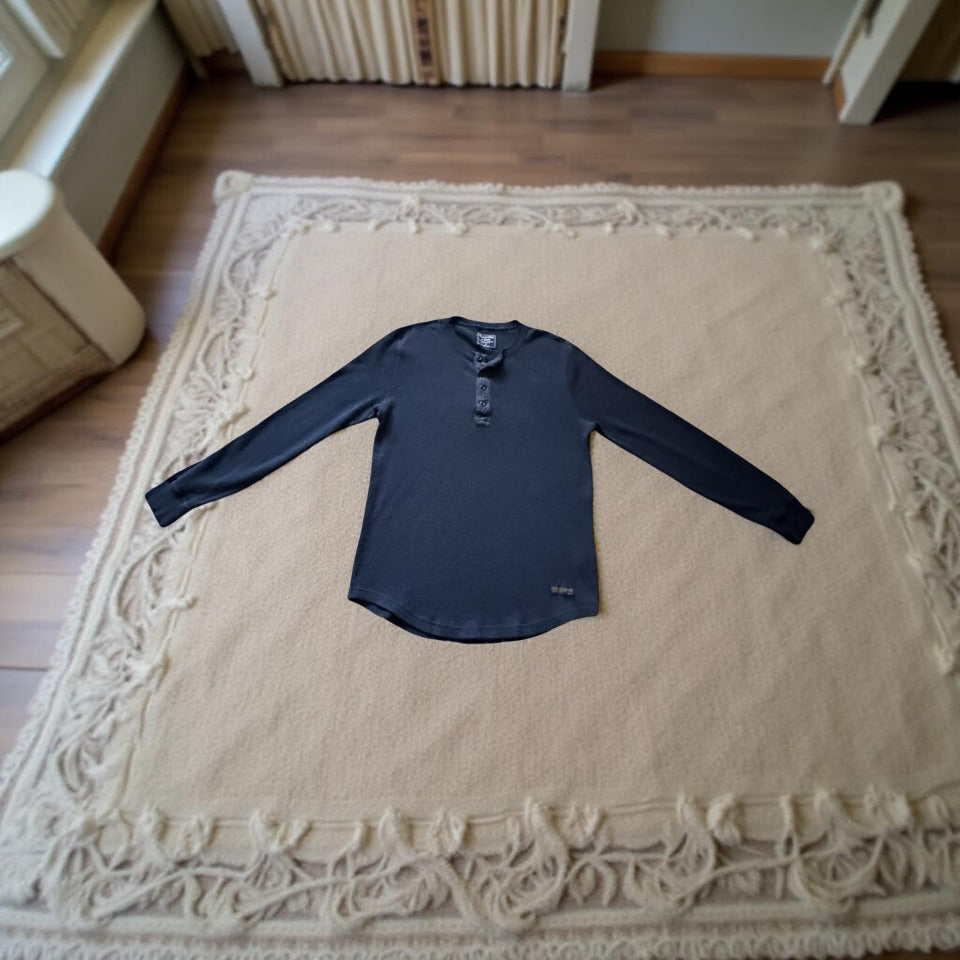 MEN'S ABERCROMBIE & FITCH BLACK THERMAL SIZE M