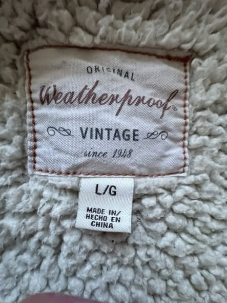 MEN'S WEATHER PROOF VINTAGE 1948 JACKET SIZE L