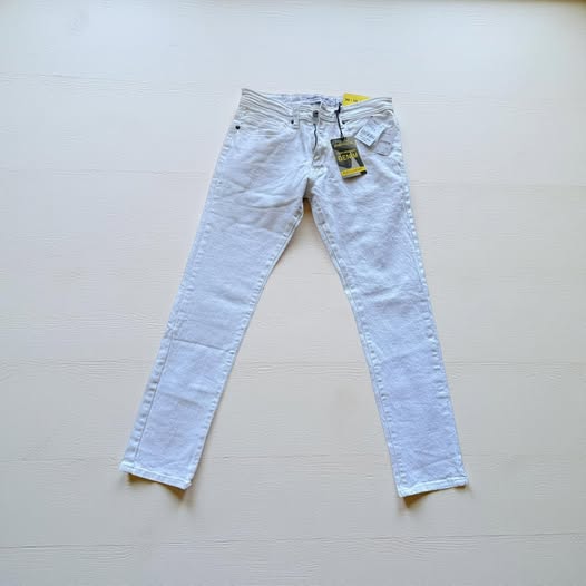 MEN'S FLEX LUXURY SKINNY FIT WHITE JEANS SIZE W30/L30