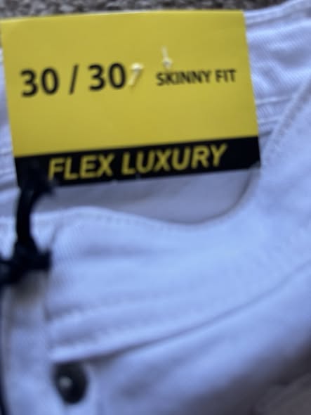 MEN'S FLEX LUXURY SKINNY FIT WHITE JEANS SIZE W30/L30