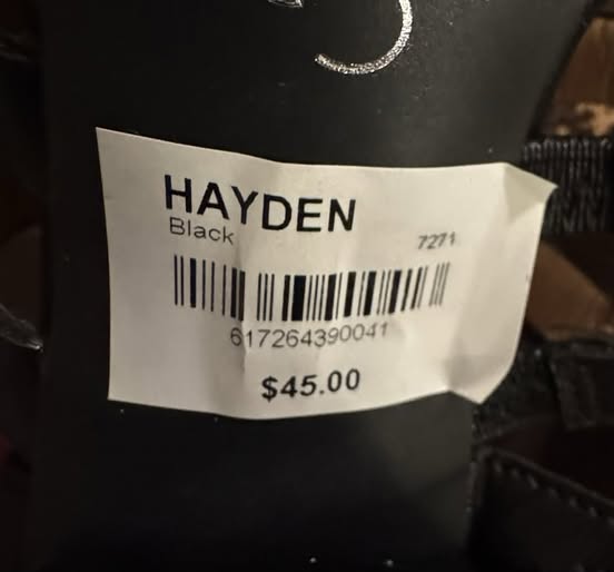 BLACK STRAPPY SHOE SIZE 6.5