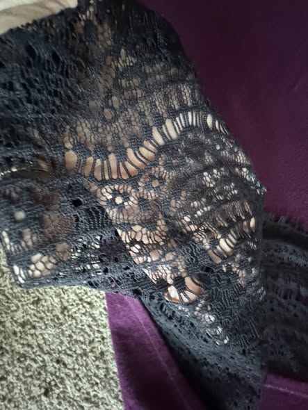 PURPLE LACE SWEATER DRESS SIZE SP