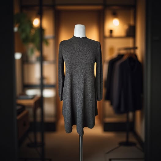 GREY SWEATER DRESS SIZE S