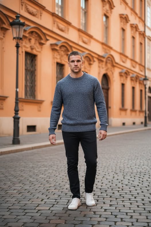 MEN'S ABERCROMBIE & FITCH MULTI GRAY SWEATER SIZE M