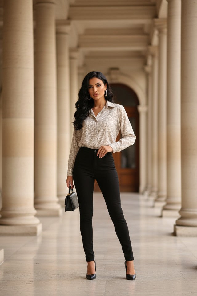 CHEETAH PRINT BUTTON DOWN SIZE 2