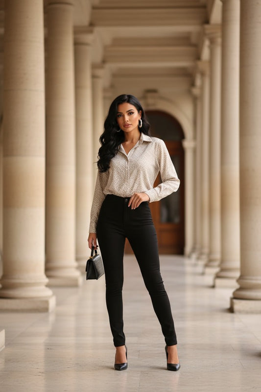 CHEETAH PRINT BUTTON DOWN SIZE 2